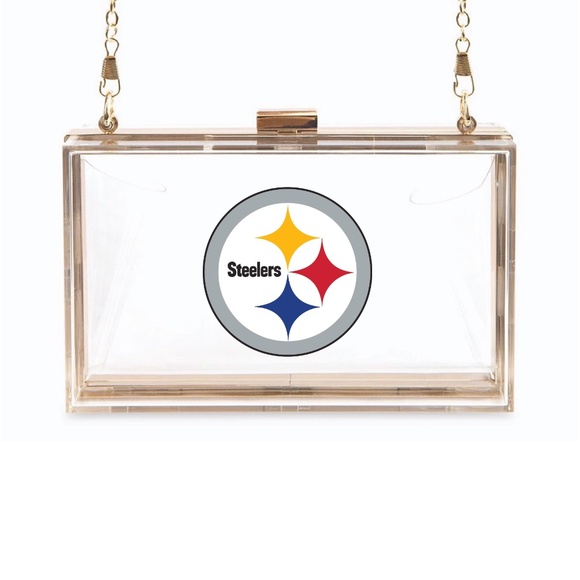Pittsburgh Steelers clear acrylic clutch - Picture 1 of 1